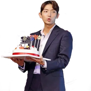 🎂 Lee Joon Gi korean, actor, man, celebrity, cake telegram sticker