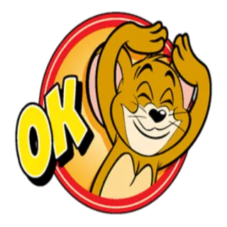 👌 OK gatto, ok, cartone animato, accordo, approvazione whatsapp sticker