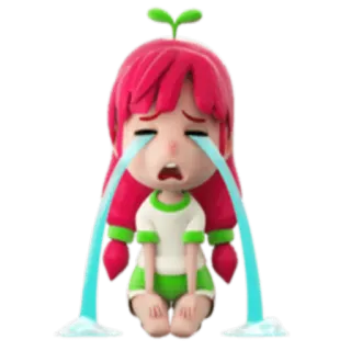 😭 chorando, triste, lágrimas, desenho animado, emoção, personagem, chateado telegram sticker