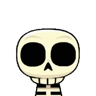 ๐ค skeleton, cartoon, bones, skull, spooky, halloween telegram sticker