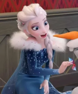🧏‍♀ Elsa Frozen elsa, frozen, disney, desenho animado, animado telegram sticker