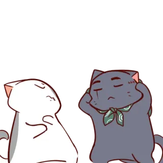 👯‍♀️ mèo, meme, hài hước, dễ thương, động vật, nhãn dán telegram sticker