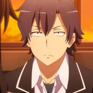 🫓 Hachiman Hikigaya My Teen Romantic Comedy SNAFU อนิเมะ, ตัวละคร, ฮิกิกายะ ฮาจิมัง, SNAFU, Oregairu whatsapp sticker