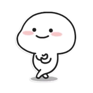 💃 Dessin animé, Mignon, Personnage, Blob, Souriant, Kawaii whatsapp sticker