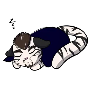 💤 ZZZ dormir, chat, animal, dessin animé, mignon, sommeil telegram sticker