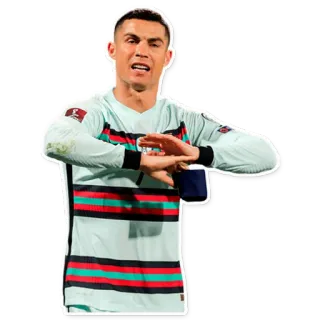 😏 Cristiano Ronaldo football, foot, athlète, célébration, Portugal whatsapp sticker