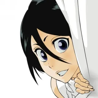 👀 Rukia Kuchiki Bleach Anime, Mangá, Personagem, Garota, Desenho animado telegram sticker