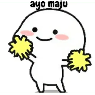 😀 ayo majo cartoon, cheerleader, cute, character telegram sticker