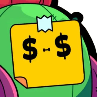 🤑 $-$ money, dollar, cactus, sticker, note telegram sticker