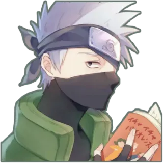 📖 Kakashi Naruto Icha Icha 애니메이션, 만화, 카카시, 나루토, 닌자, 책 telegram sticker