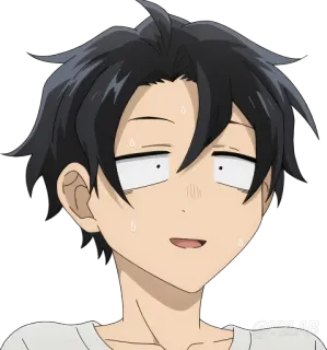 😅 Anime, Chico, Sudor, Nervioso, Dibujo animado whatsapp sticker