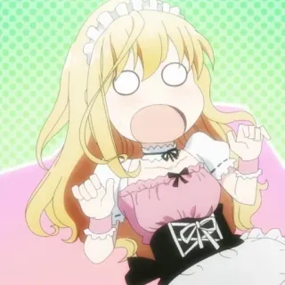🙀 Anime, Maid, Kawaii, Mignon, Dessin animé, Manga, Personnage whatsapp sticker