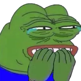 🤣 Pepe the Frog pepe, frog, meme, internet, crying, sad, triggered telegram sticker