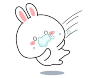 😳 rabbit, cute, kawaii, bunny, animal, sticker telegram sticker