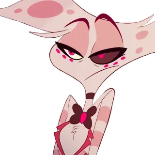 😐 Angel Dust Hazbin Hotel iblis, angkuh, animasi, laba-laba telegram sticker