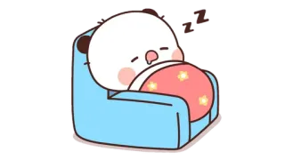 🍩 niedlich, schlafend, entzückend, entspannt, couch, friedlich telegram sticker