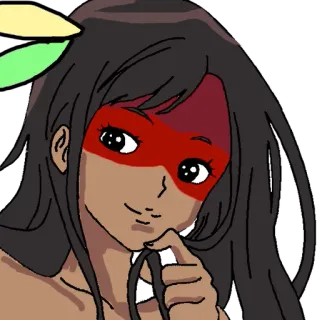 😏 여자, 애니메이션, 만화, 소녀 telegram sticker