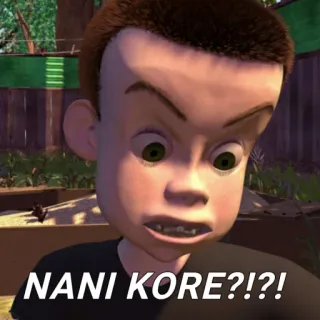 😑 NANI KORE?!?! quoi?, c'est quoi?, mème, choqué, surpris telegram sticker