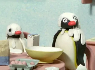 😹 Pingu Pingu, pinguino, animazione in plastilina, cartone animato, per bambini, animazione, stop-motion whatsapp sticker