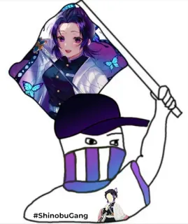 🦋 Shinobu Kocho Demon Slayer #ShinobuGang Anime, Demon Slayer, Shinobu Kocho, Fanart, Arte de personagem whatsapp sticker
