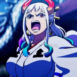 😕 Yamato One Piece anime, manga, cartoon, one piece, yamato telegram sticker