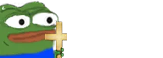 😨 Pepe the Frog frog, meme, internet, pepe, religion, cross telegram sticker