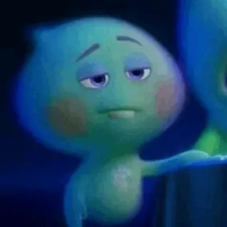 🐋 Soul kreskówka, Disney, dusza, smutny, postać telegram sticker