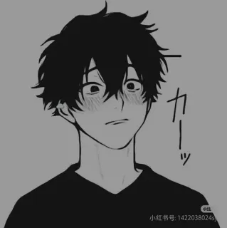 ⚓️ カーッ anime, manga, blush, boy, embarrassed telegram sticker