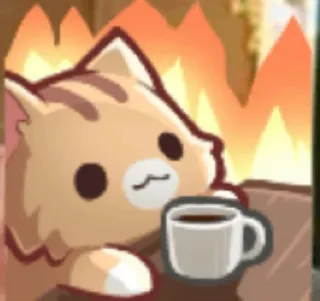 🐱 chat, café, mignon, animaux telegram sticker