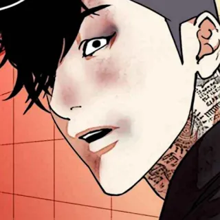 ⚖ Аниме, Раненый, Лицо, Татуировки telegram sticker