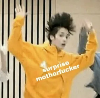 🌸 surprise motherfucker 밈, 불쾌한, 놀람, 욕설 telegram sticker