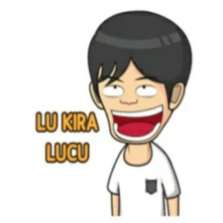 🕴 LU KIRA LUCU Мультфильм, Смешной, Выражение, Мем, Индонезия, Шутка, Персонаж telegram sticker