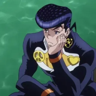 😐 Josuke Higashikata JoJo's Bizarre Adventure Anime, Jojo's Bizarre Adventure, Josuke Higashikata, Diamond is Unbreakable, Personnage telegram sticker