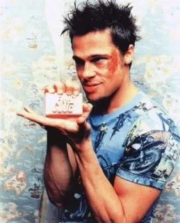 🧼 Fight Club CLUB pelea, jabón, película, brad pitt, club telegram sticker