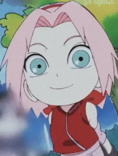 🙂 Sakura Naruto アニメ, ちび, さくら, ナルト telegram sticker