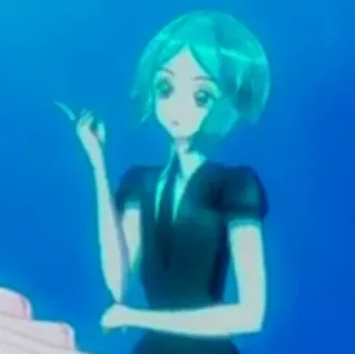 🤔 Phosphophyllite Houseki no Kuni anime, Phosphophyllite, Houseki no Kuni, character, gemstone telegram sticker