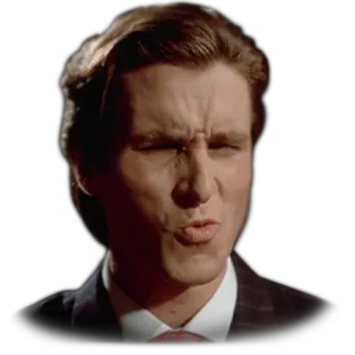 😗 Patrick Bateman American Psycho Patrick Bateman, American Psycho, Christian Bale, 80s, businessman, serial killer telegram sticker