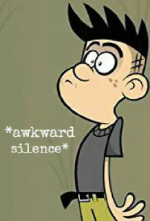 😶 *awkward silence* мультфильм, неловкий, тишина, мальчик telegram sticker