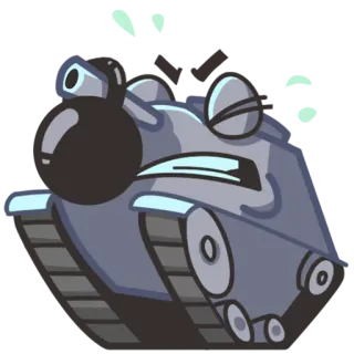 💪 Panzer, Cartoon, Fahrzeug, Militär whatsapp sticker