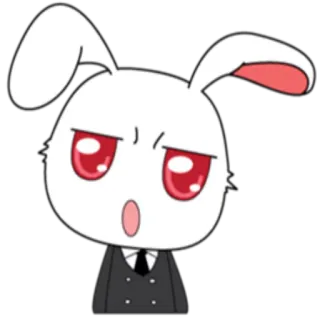 😨 兔子, 角色, 卡通, 动物, 可爱, 兔兔 whatsapp sticker