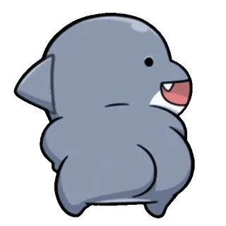 ⭐ shark, cartoon, cute, animal, fish whatsapp sticker