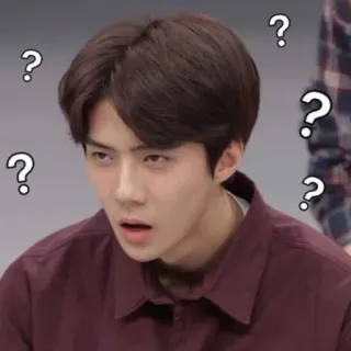 🐣 Sehun sehun, exo, verwirrt, kpop, frage, ausdruck, idol telegram sticker
