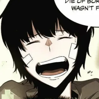 🤖 DIE OF BOREDOM WASN'T FUN Anime, Manga, Personaggio, Espressione, Citazione telegram sticker