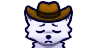 😔 Cao bồi, Sói, Buồn, Động vật, Hoạt hình telegram sticker