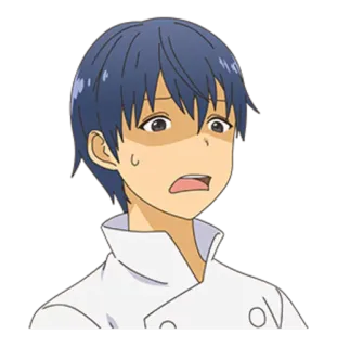 😨 animé, choqué, expression, dessin animé, surpris telegram sticker
