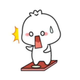 😰 dibujo animado, personaje, shock, sorpresa, lindo, kawaii, preocupación whatsapp sticker
