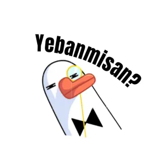 🤨 Yebanmisan? canard, tagalog, autocollant, dessin animé whatsapp sticker