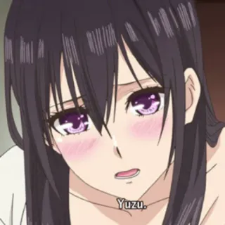 🤯 Yuzu Yuzu. anime, cartoon, character, manga whatsapp sticker