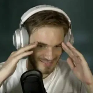 🤨 PewDiePie PewDiePie, YouTube, streamer, internet personality, meme telegram sticker