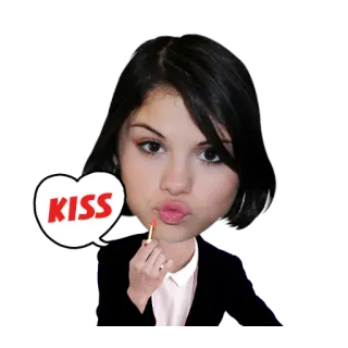 😘 KISS beijo, lábios, mulher, maquiagem, batom, beleza whatsapp sticker